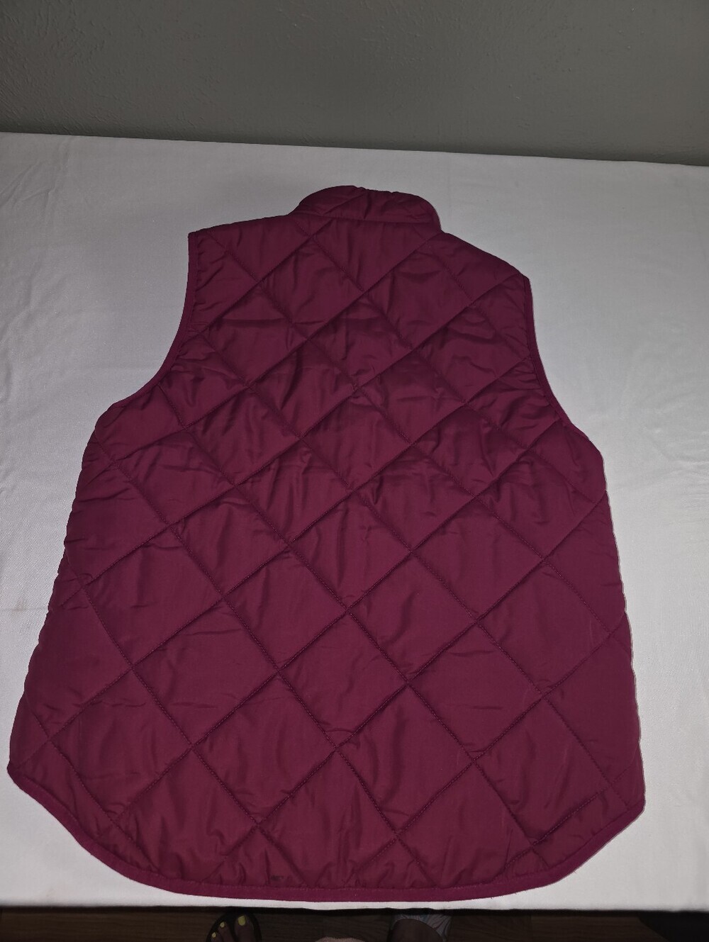 J.Crew Factory Quilted Puffer Vest Magenta Raspberry Pink - Women's Size M - Picture 4 of 4